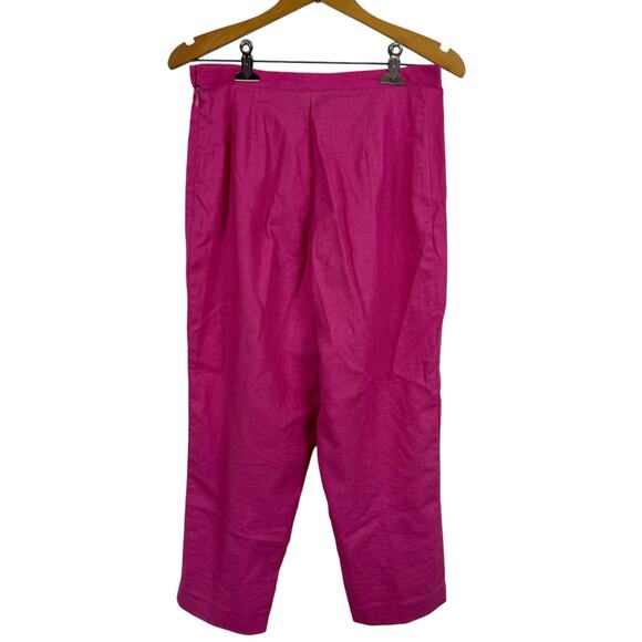 Vintage Stonebridge Women Linen Blend Pants Size 8P Straight Leg Beach Coastal - Picture 4 of 7